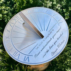 Retiremement Gift Sundial Custom Engraved - Unqiue For Your Location Retiremement Gift for Men or Women - 65th Birthday Celebration Gift - Gift For Collegue, Friend or Family (16 inch)