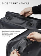 Black Voyage Reusable Vacuum Compression Travel Bag for Carry-On Suitcase and Backpack, Recycled IP67 Waterproof Space Saver Vacpack (1-Pack, 21L - Pump Included)