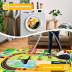 ABC Kids Rug for Playroom 78.7" × 118" Baby Play Mat Alphabet Rug Animal Number Shape Classroom Rug Kids Playroom Rug Early Learning Carpet for Educational Learning & Game Area Preschool