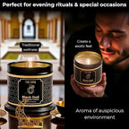 Black Oud Candle Highly Scented Soy Candel Clean Non Toxic Velas Aromáticas Gift for Men Pack of 1 5Oz Decorartive Travel Tin