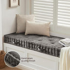 Intelligent Design Large Floor Pillow for Adults Yoga or Meditation Cushion with Handle, Floor Cushion for Board Games, Lustrous Chenille Tufted, Handsewn Scalloped Edge, Azza, 24" x 24" x 5" Charcoal