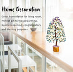 Amethyst & Turquoise Gemstone Tree, Crystal Tree of Life, Feng Shui Bonsai, Money Tree, Healing Tree - Home Decoration, Good Luck Figurine, Gem Tree for Positive Energy, Chakra Tree of Life, Gift