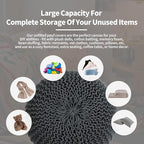HOMBYS Unstuffed Ottoman Pouf Cover, 100% Cotton Handmade Knitted Ottoman Pouf Cover Round Foot Stool, Floor Bean Bag Chair, Foot Rest with Storage for Living Room Bedroom, Grey(Cover ONLY NO Filler)