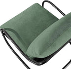 Peace nest Modern Accent Chair Comfy Living Room Suspended Chair Bedroom Armchair with Mental Frame Comfortable Upholstered Cushion for Balcony Lounge Reading Meeting Room Green