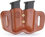 1791 Gunleather 2.2 Mag Holster - Double Mag Pouch for Double Stack Magazines, OWB Magazine Pouch for Belts