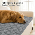 Smiry Pet Couch Cover for Dogs Washable, Non-Slip Fuzzy Couch Covers for 3 Cushion Sofa Pet Friendly, Soft Thick Furniture Protector Sofa Slipcover Mat for Dogs (Grey, 27.6" x 47")