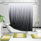 OLANLY Bathroom Rug Set 2 Piece, Soft Absorbent Microfiber Bath Mats and U-Shaped Contour Toilet Rug, Non-Slip, Machine Wash Dry, Plush Shaggy Bath Mats for Bathroom (30"x20"+24"x20", Olive Green)