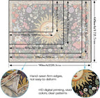 Accnicc Sun and Moon Tapestry Boho Vintage Floral Wall Tapestry for Bedroom Aesthetic Hippie Celestial Botanical Colorful Plant Large Tapestries Wall Hanging for Living Room Dorm 80 x 60 Inch