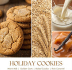 HomeLights 4-Wick Candles for Home Scented - 18oz Soy Wax Blend Candle Long-Lasting Fragrance, Rustic Modern Home Decor and Housewarming Gifts, Holiday Cookies
