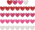 STMK Valentine’s Day Rattan Balls Decorative, 32 Pcs 2.36 Inch Heart Shaped Wicker Balls Decorations for Valentine’s Day Decor DIY Vase Bowl Filler Wedding Decoration (Red, Rose, Pink and White)
