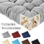 Meditation Floor Cushions Set of 2, Thickened Floor Pillow for Adults, Large Square Pillows Seat Cushion for Tatami Living Room Yoga, Memory Sponge Block Added, 22x22 Inch, Grey