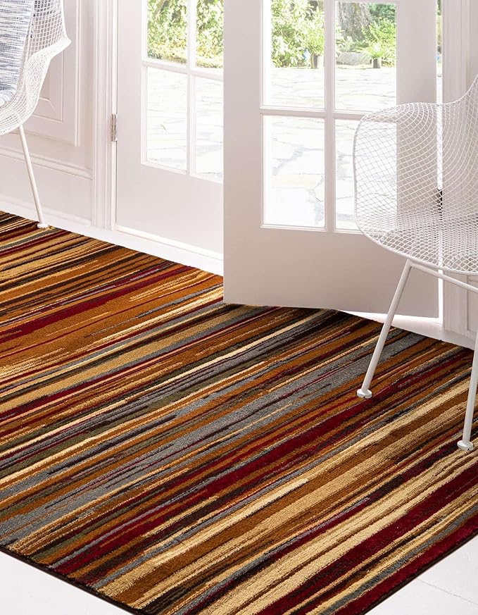 Unique Loom Barista Collection Area Rug - Icatu (3' 1" x 5' 3" Rectangle, Beige/Brown)