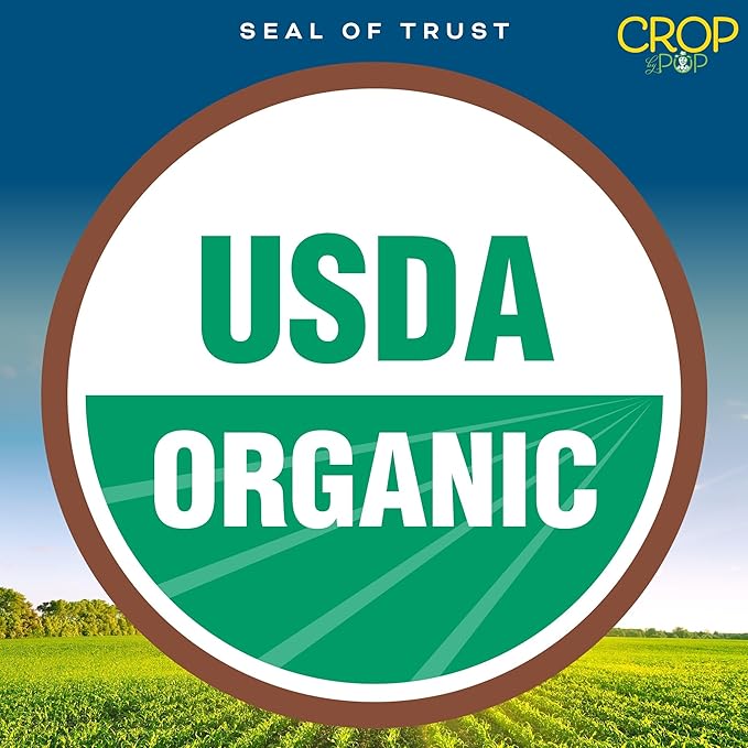 CROP BY POP - Organic Sun-Dried Turkish Smyrna White Figs (Higos, Anjeer) - No Sugar Added, Unsulphured (16oz, 1 LB) Tu Bishvat Favorite - Sweet Healthy Snack, USDA Organic, Non GMO, Vegan, Resealable Bag