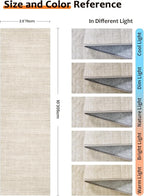 Art&Tuft Non-Slip Runner Rug - 2.5x10 Runner Rug Washable Low-Pile Rugs Runners, Soft Distressed Carpet Runner for Bedroom Bathroom Kitchen Laundry Living Room, Beige