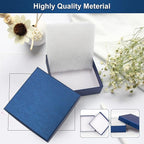 Cardboard Jewelry Blue Gift Boxes 20 Pack3.5×3.5×1 inches, its apply to displaying necklaces, rings, bracelets, earrings