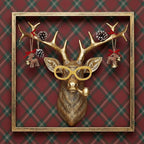 Newinhome Animal Heads Wall Decor (Includes Metal Frame) Resin Animals Sculptures Head Wall Hanging Decoration Gold vintage Wall Sculpture for Living Room Bedroom Office(Deer)