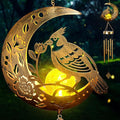 JOBOSI Moon Cardinal Wind Chimes Gift, Solar Cardinal Light, Solar Wind Chimes for Outside, Mother's Day Wind Chime, Gift for Mothers, Women, Grandmothers, Outdoor Garden Lawn Yard Decor