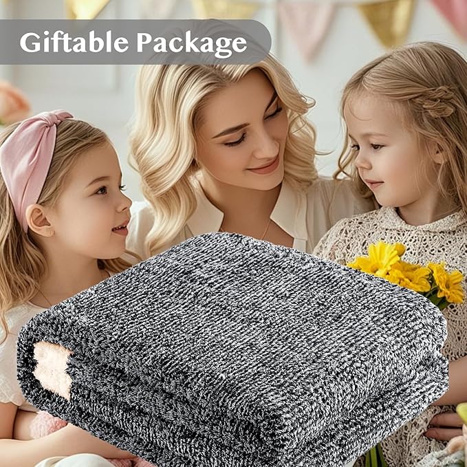 WRENSONGE Throw Blanket Cationic Dyeing Black Soft Cozy Fluffy Warm Hand Made Throw Blankets for Couch, Sofa, Chair, Bed, Camping, Picnic, Travel Lightweight Bed Blanket - 50"x60"