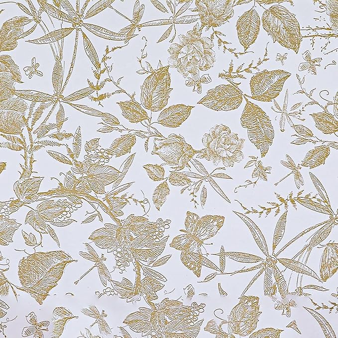Drawer Liner Contact Paper for Dresser Peel and Stick Wallpaper Sketched Design 15.7x118in Self Adhesive Removable Champagne Maroon Rose Floral Butterfly Vintage Cabinet Shelf Renter Friendly