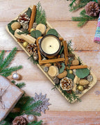 Apragaz Christmas Potpourri-Green Christmas Vase Filler with Cinnamon Sticks, Anise, Cedar Branches, Pine Cones Mix Potpourri, Home Decorations for House Xmas Bowl Filler Décor