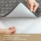 PURE ERA Carpet Stair Treads Tape Free Non Slip Indoor Stair Carpet Stair Protectors Pet-Friendly Non-Slip Skid Resistant Washable Reusable 8" x 30"(2 Pieces,Gray Mini-Diamond Trellis)