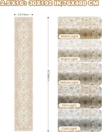 Washable Runner Rug 2.5x16, Non-Slip Long Kitchen Mats for Floor, Vintage Rug for Entryway, Soft Hallway Runner for Dining Room, Bedroom, Living Room(Cream/Beige,2.5'x16')