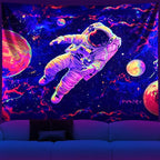 NYZE Astronaut Space Tapestry for Bedroom, Glow in the Dark Room Decor Wall Tapestries, Cool Galaxy Planet Wall Hanging, Wall Hanging for Men Guys Gamer Room Dorm Living Room 59in×51in