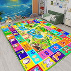 Kids Rug for Playroom, Soft & Non-Slip Educational Rug with ABC, Animals, Numbers, Floor Play Mat for Kid, Preschool Classroom Rugs Playmat for Toddler Nursery Kids (110.2X78.7 inch, Zoo)