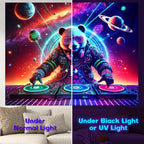 NYZE Astronaut Space Tapestry for Bedroom, Glow in the Dark Room Decor Wall Tapestries, Cool Galaxy Planet Wall Hanging, Wall Hanging for Men Guys Gamer Room Dorm Living Room 79x59 in