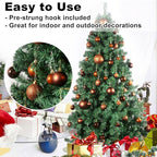Bronze 2.5" Christmas Balls Christmas Tree Decoration Ornaments Shatterproof Hanging Balls for Birthday Halloween Holiday Wedding Decorations Set of 18pcs