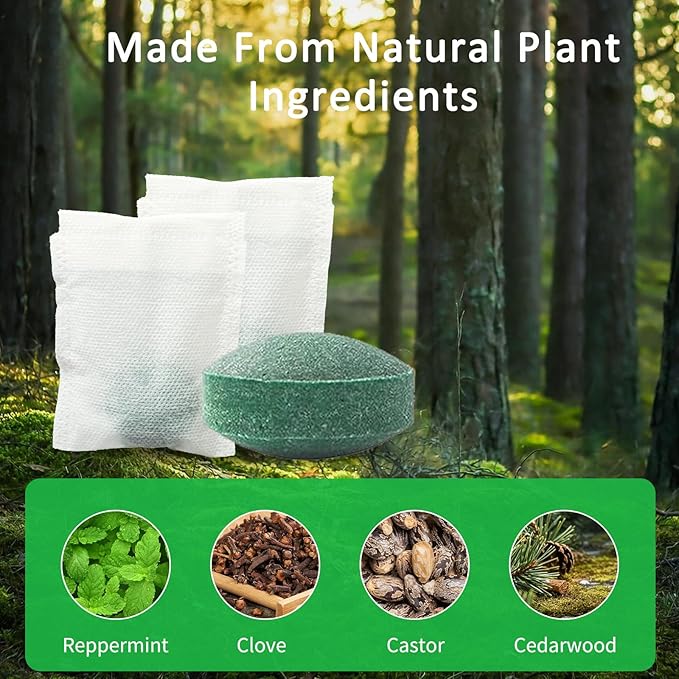 Mouse Rodent Repellent, 24 Pack Peppermint Oil Mouse Repellent Balls for Rats Mice Deterrent, Natural Mouse Traps for Indoor Outdoor Use, Keep Rodents Away from Garden and Home, Family & Pet Safe