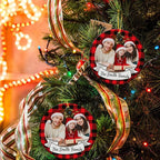 Personalized Custom Photo Ornaments for Christmas Tree - Ceramic Hanging Xmas Ornaments for Couples, Family, Wedding