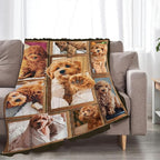 Poodle Blanket for Dog Lover Gifts Cute Poodle Throw Blanket for Girls Boys Women Man Plush Cozy Flannel Fleece Ultra Soft Fuzzy Blankets 60"X50"
