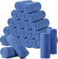 Shimeyao 24 Packs Fleece Throw Blanket Soft Warm Lightweight Fleece Blanket Cozy Throw Bulk for Home Bed Couch Sofa Office Wedding Gifts Suitable for Seasons, 50 x 60 Inches(Bright Blue)