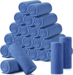 Shimeyao 24 Packs Fleece Throw Blanket Soft Warm Lightweight Fleece Blanket Cozy Throw Bulk for Home Bed Couch Sofa Office Wedding Gifts Suitable for Seasons, 50 x 60 Inches(Bright Blue)