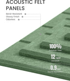 Large Felt Bulletin Board 36"x24" Cork Board Alternative - 6 Pack with 40 Safe Removable Adhesive Tabs, Cork Boards for Walls Pin Board for Home Office Classroom Felt Board-Moss Green