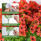 24 Bundles Artificial Fall Flowers for Outdoor Realistic Faux Flower Garden Home Decoration, Hanging Autumn Fall Decor Daisy with Eucalyptus Fake Plants Greenery Porch Patio Front Door Decors