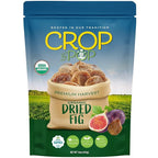 CROP BY POP - Organic Sun-Dried Turkish Smyrna White Figs (Higos, Anjeer) - No Sugar Added, Unsulphured (16oz, 1 LB) Tu Bishvat Favorite - Sweet Healthy Snack, USDA Organic, Non GMO, Vegan, Resealable Bag