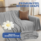 Couch Cover for Dogs, 78"x134", Sofa Covers for 3 Cushion Couch, Washable Couch Covers for Sectional Sofa, Pet Sofa Slipcovers for Living Room, Couch Cover Blanket, Light Grey