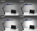 Neatfi XL LED Desk Lamp with Clamp – 2,200 Lumens, 23” Wide, Dimmable Task Light for Office, Study, Crafting & Nail Techs (Non-CCT with Clamp, Black)