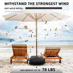 LadyRosian Umbrella Base Weight Heavy Duty Water Weight Bag Side Slot Opening for Cantilever Patio Umbrella, Fits Any Offset