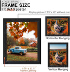 KTKDE 8x10 Picture Frame Set of 5, Wooden frames Black, Vertical & Horizontal Wall Hanging for Wall or Tapletop Display,Studio Gallery Photo Frame for Photos, Posters & Art Prints