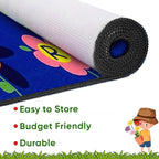 KIDCARPET.COM Alphabet Garden Rectangle Classroom Rug | Bordered Area Rug for Preschool Daycare Learning, 6' x 8'6"