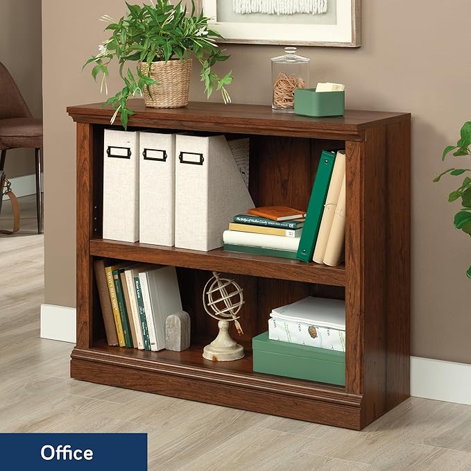 Sauder Miscellaneous Storage 2-Shelf Bookcase/ Book Shelf, Washington Cherry finish