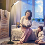 Floor lamp, 15w/1000lm Bright LED Floor Lamp with Stepless Adjustable 3000K-6000K Colors and Dimmer, Remote and Touch Control, Adjustable Floor Lamp for Living Room