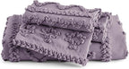 Bedsure Boho Duvet Cover Queen Size, Soft & Comfortable Elegant Design Boho Bedding for Decoration, Machine Washable Comforter Cover for All Seasons,Includes 1 Duvet Cover & 2 Pillow Shams,Purple