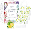 13 Packs Lime & Basil Sachets Bags for Drawers and Closets, Hanging Scented Sachets Air Fresheners, Natural Home Fragrance Odor Eliminator for Wardrobe, Shoe Cabinet, Car & Bathroom Potpourri Bag