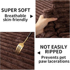 HAOMAIJIA Waterproof Couch Cover for Dogs Washable,Faux Fur Pet Couch Covers for Sofa,Soft Dog Bed Cover Non-Slip Couch Covers for 3 Cushion Couch Sofa Pet Friendly (Brown, 35" x 74" 1 Pack)