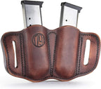 1791 Gunleather Mag Holster 2.1 - Double Mag Pouch for Single Stack Magazines, OWB Magazine Pouch for Belts