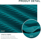Hokway Stretch Couch Cushion Slipcovers Reversible Cushion Replacement Slipcovers Sofa Cushion Covers(Teal, 3)